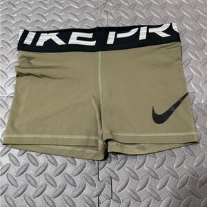 Nike Women's Athletic Shorts in Olive and Black